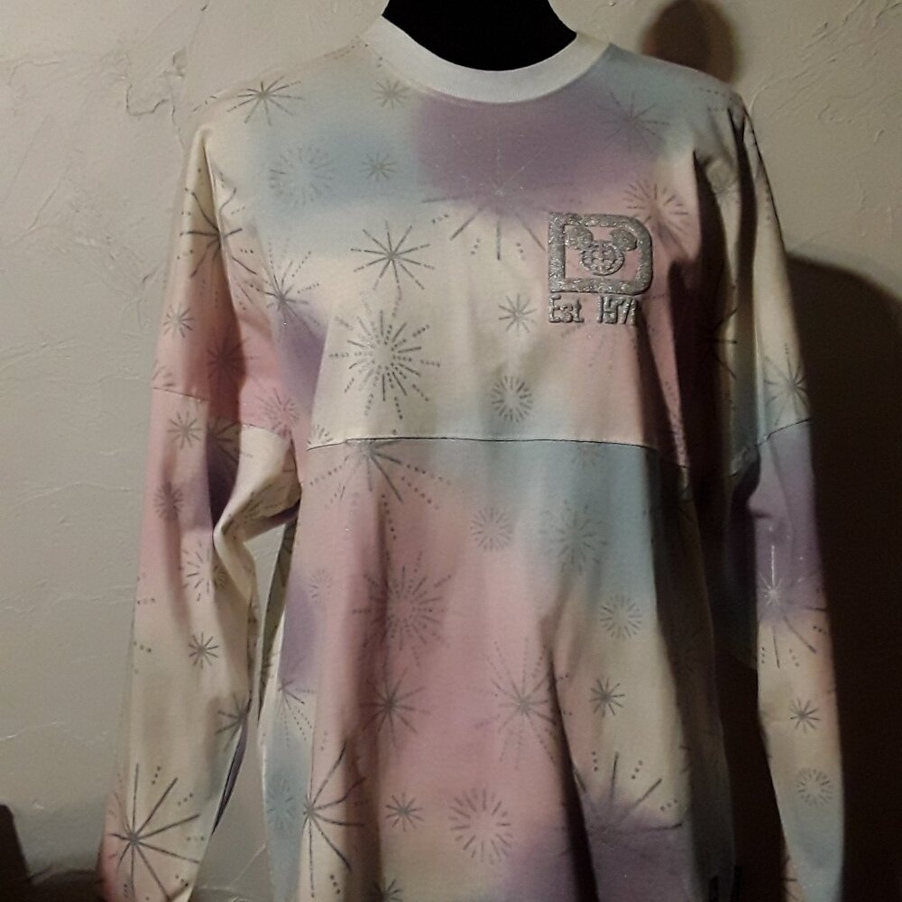 NEW 100th Anniversary Disney oversized Shirt in Pastels and Metallic: Size Small